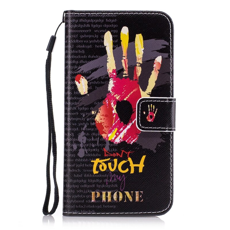 Funda de cuero con tapa para Huawei, carcasa suave tipo billetera para Huawei Y5 II 2 Y5II / Y6 ii Compact CUN-U29 CUN-L21, Honor 5A CUN-L01 CUN U29 L21: palm