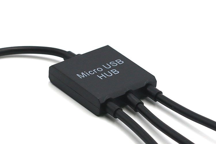 3 in1 multifunktions dual micro usb host otg hub adapter kabel han til hun dual micro usb 2.0 host otg hub adapter kabel