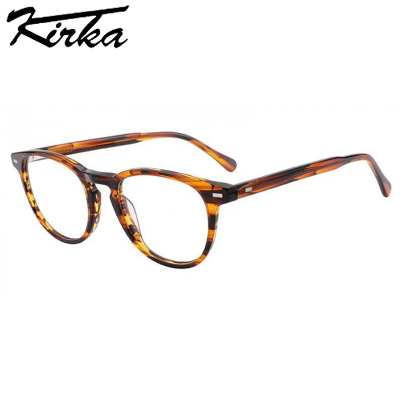 Kirka Round Transparent Glasses Woman Eyeglasses Frame Optic Prescription Glasses Myopia Computer Games Men Women Glasses Frames: WD1069P C2