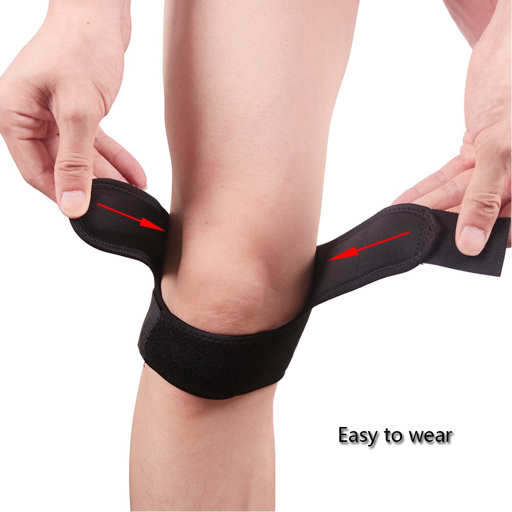 1Pcs Knie Ondersteuning Patella Riem Elastische Bandage Tape Sport Strap Knee Pads Protector Band Voor Knie Brace Voetbal Sport fitness