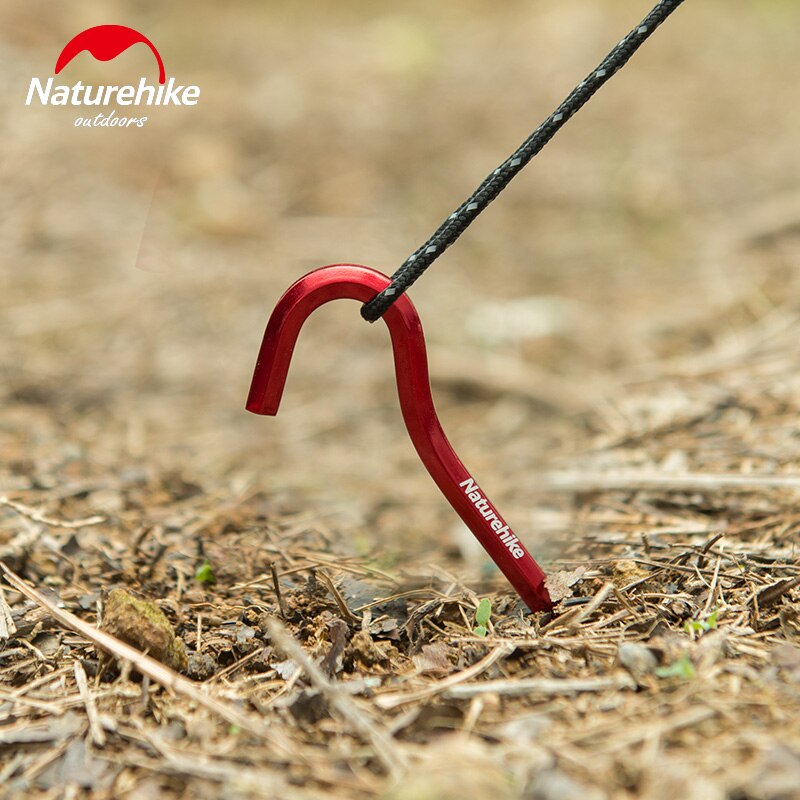 Naturehike Outdoor Aluminum Alloy Tent Nails Ultralight Stakes Peg Hook Nails Camping Equipment Accessories