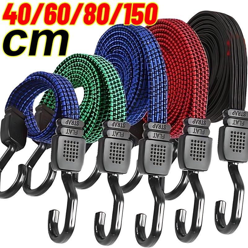 Nuovi elastici Corda per bagagli in gomma Ganci per cavi Bici Corda per legare Bagagli per biciclette Portapacchi Cinghia Gancio a fascia fissa Accessori per auto