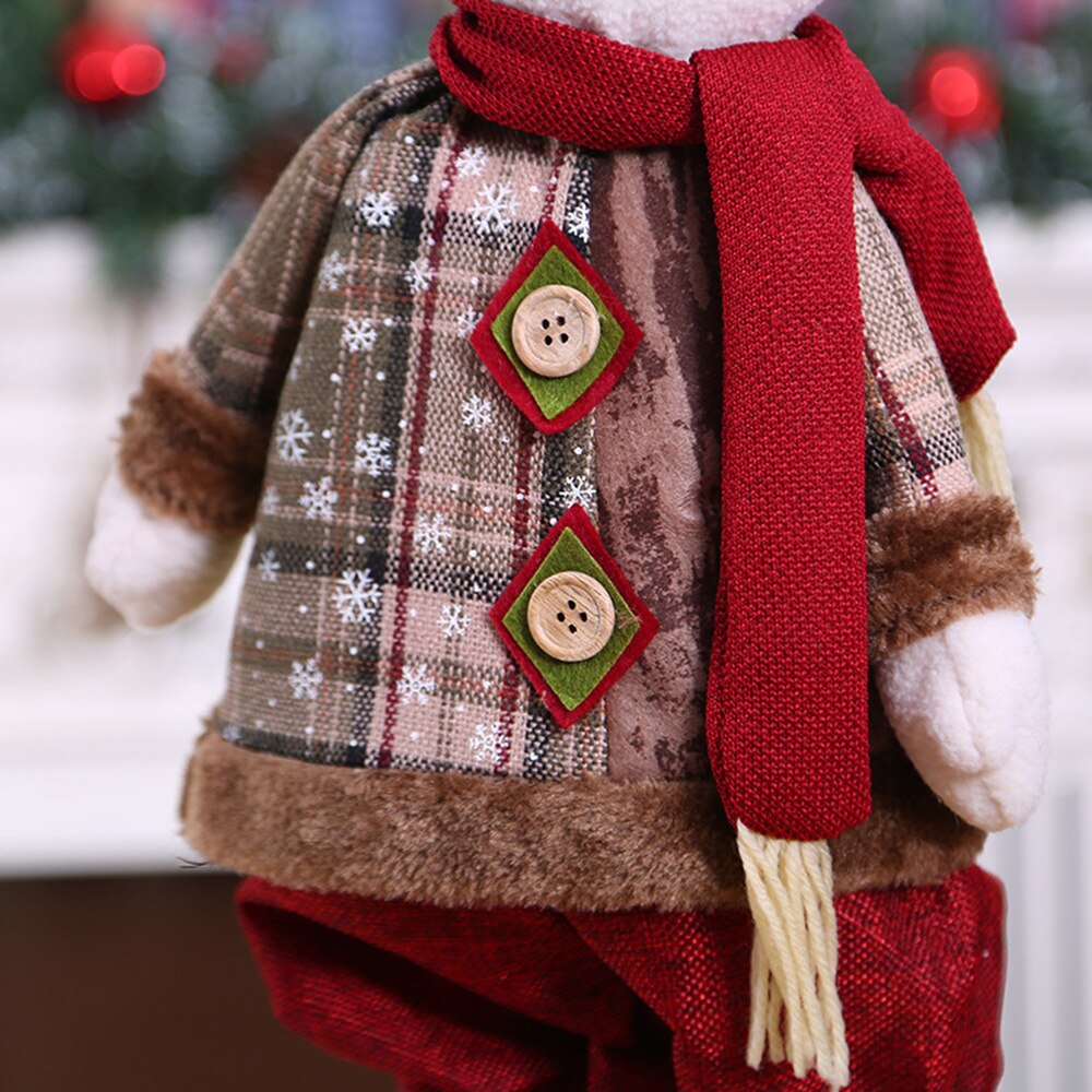 Weihnachten Teleskop Puppe Santa Schneemann Elch Ornament Fenster Dekoration Schneeflocke Gitter Kleidung kurze Hose Mittel Größe