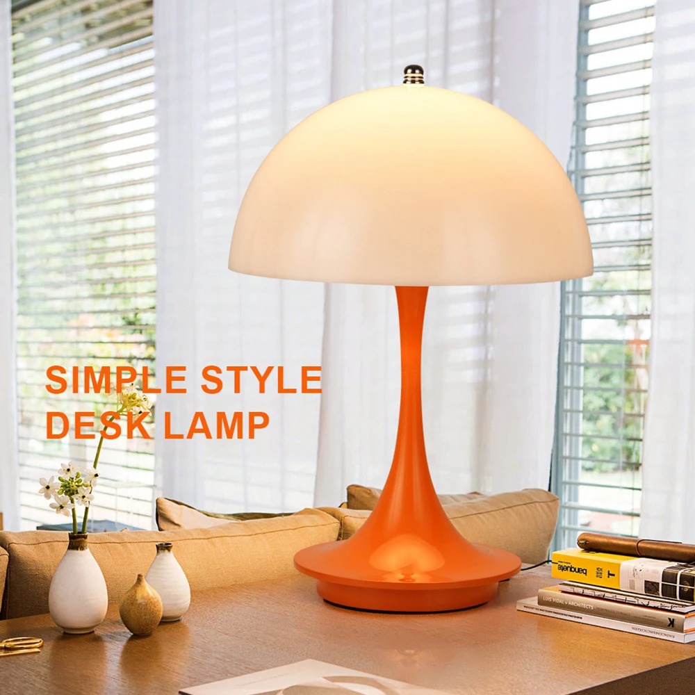Paddestoel Tafellamp USB Oplaadbaar Touch 3-kleuren Verstelbare temperaturen Kamer Thuis Kerst Decor Bureaulampen