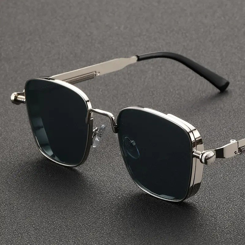 2025 Polarisierte Sonnenbrille für Herren, hochwertig, hübsch, zum Fahren, speziell, Anti-UV, hochwertige Metall-Punk-Modetrends-Sonnenbrille