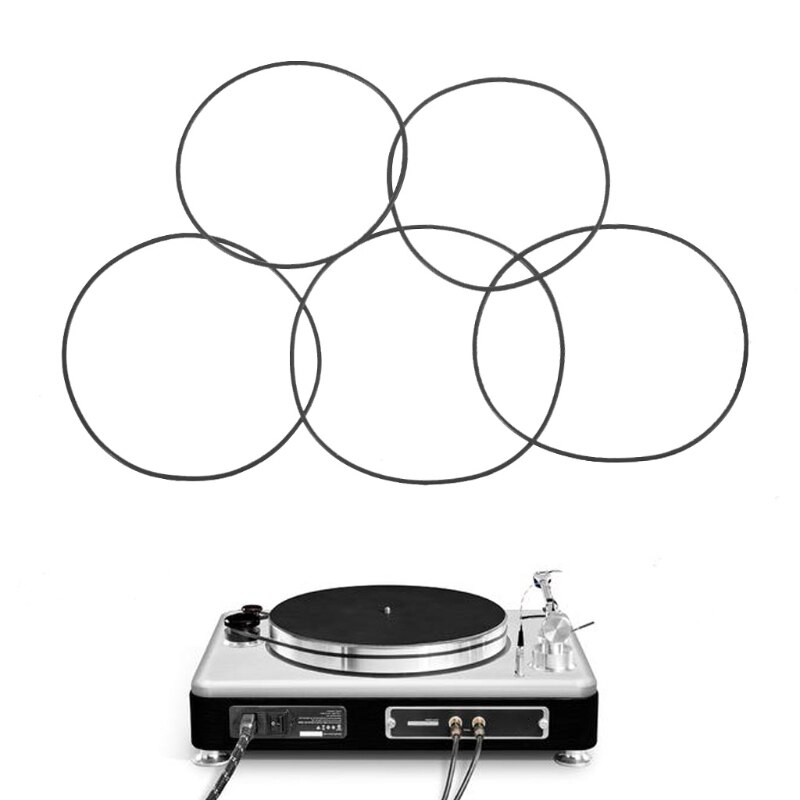 20pcs 1mm Rubber Conveyor Transmission Belt Silicone Strap DIY Toys Parts long (25-80mm)