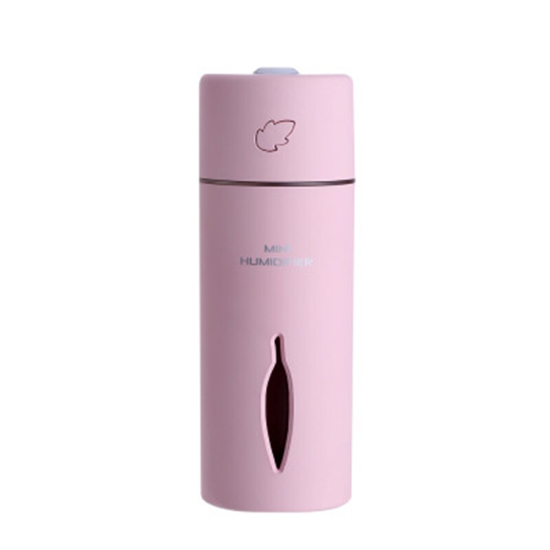 150ML Mini Car Air Humidifier With LED Night Aromatherapy Lamp Aroma Essential Oil Diffuser For Home Car USB Fogger Mist Maker: Pink