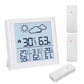 ORIA Wireless Digital Hygrometer Indoor Outdoor Thermometer Humidity Monitor with Temperature Gauge Humidity Meter: Default Title