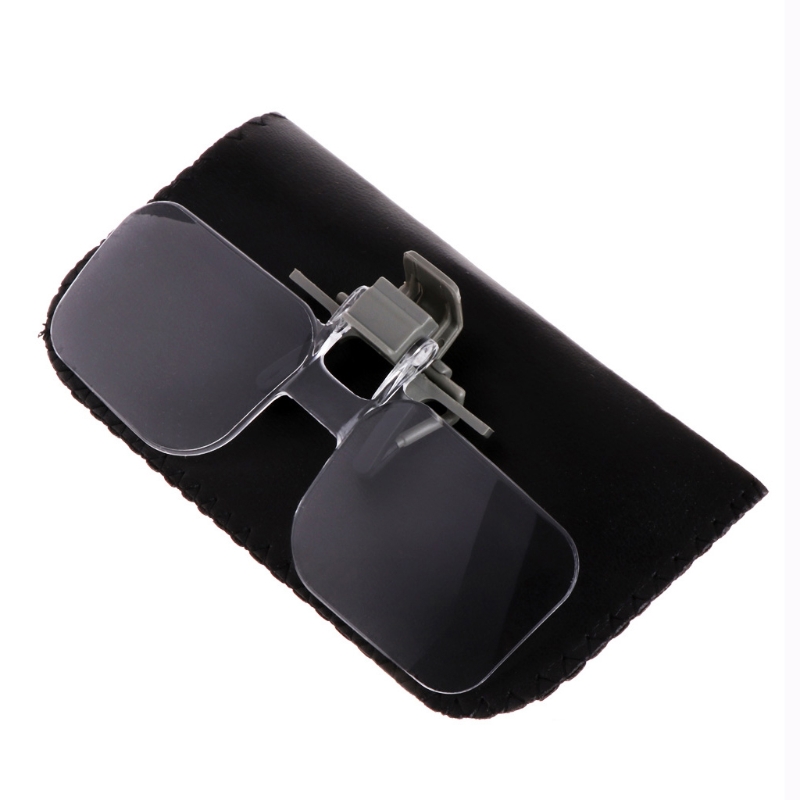 Aneng 2x briller stil lup forstørrelsesglas med clips til læsning