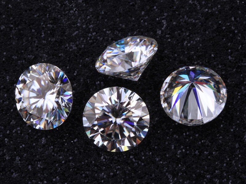 Pierres précieuses en vrac Moissanite IJ couleur 1.2ct 1.2 Carat 7mm clarté VVS ronde bijoux Bracelet diamant anneau matériel pierres en vrac