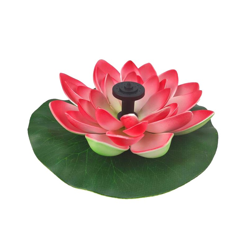 Solar Lotus Fountain Lotus Flower Fountain Solar Fountain Water Pump Garden Fountain Pond Courtyard Landscape: peach
