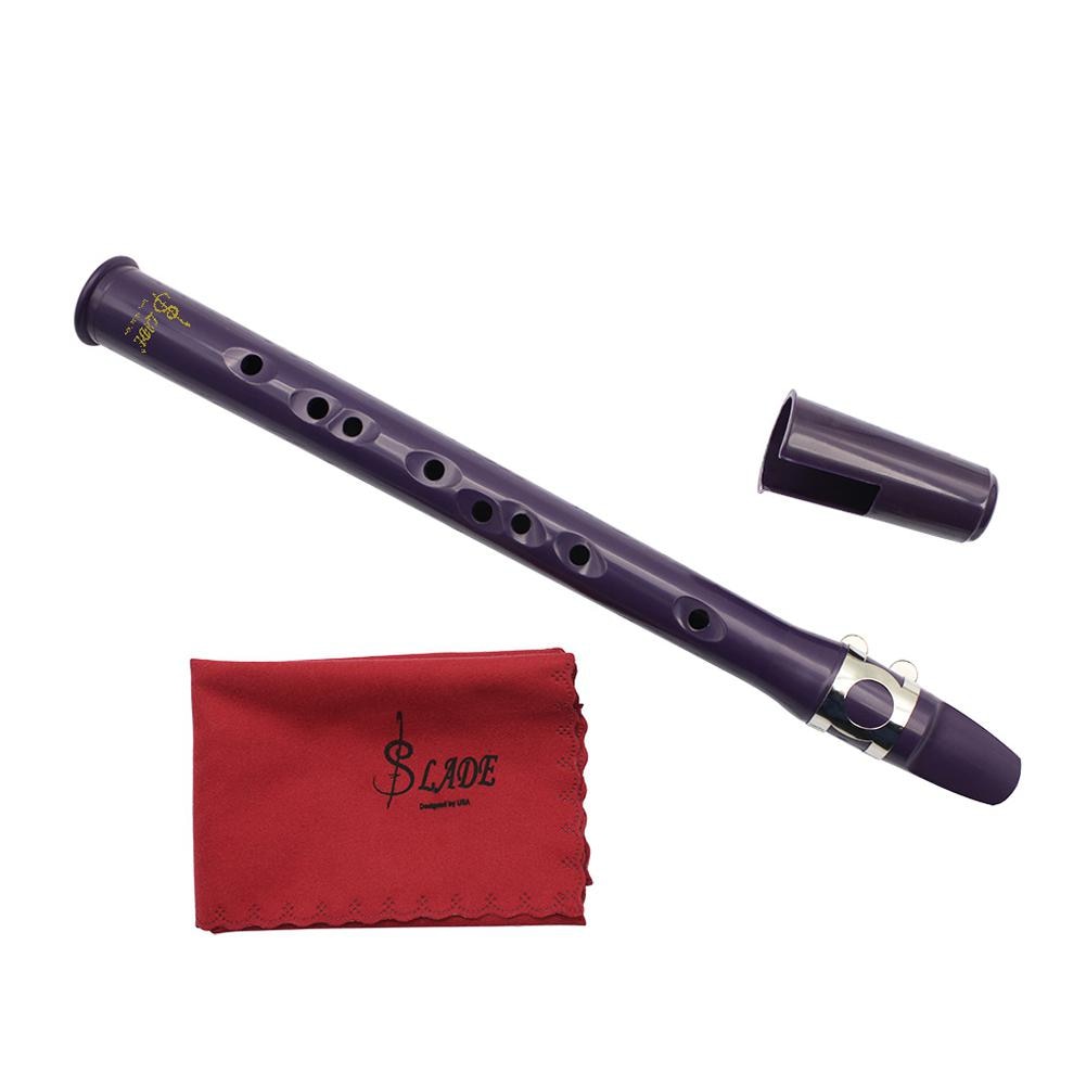 SLADE Mini Pocket Eb saxofón ABS con lengüetas de resina, bolsa de transporte, paño de limpieza, guantes, instrumento de viento de madera para principiantes,: purple