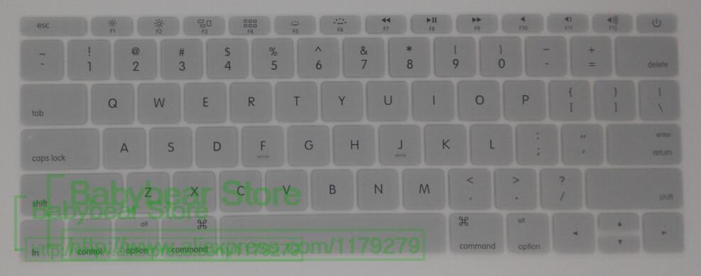 Til macbook 12 " usa ansi tastaturbeskytter engelsk tastaturcover til mac book retian 12 '' air 12 tommer: Siliver