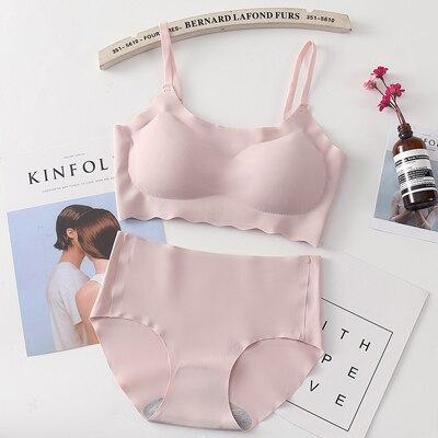 Sømløs bh-sæt til kvinder undertøj push-up lingeri sæt trådfri bh og trusser sæt plus størrelse sml xl størrelse intimates