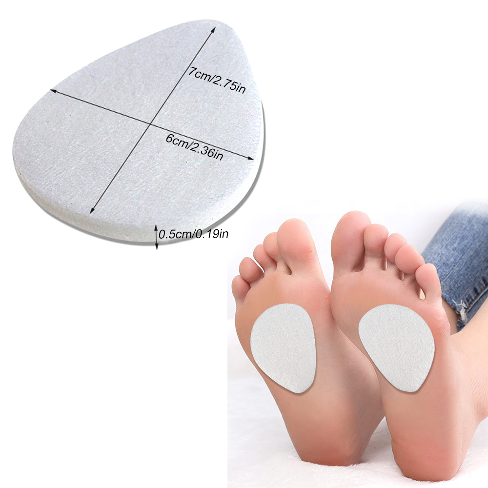 Almofada do pé da espuma do metatarso, almofadas dos pés do feltro do metatarso, inserção, alívio da dor, apoio antepé, adesivo, homens e mulheres, 1 par