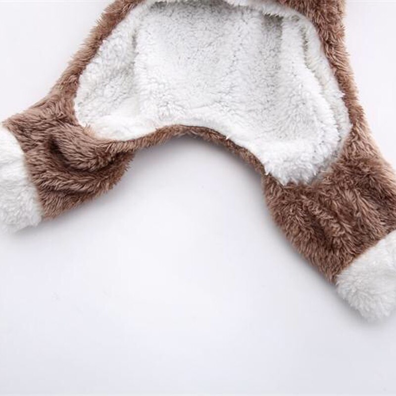 Winter Cat Clothes Christmas Antlers Pet Clothing Warm Fleece Kitten Jumpsuit Cat Coat Jacket Pet Dog Cat Clothes