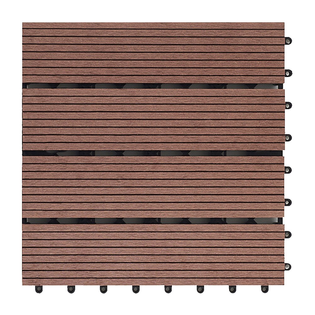 1PC draussen Holz Kunststoff Boden Wasserdicht Spleißen Boden für draussen Garten Balkon Hof