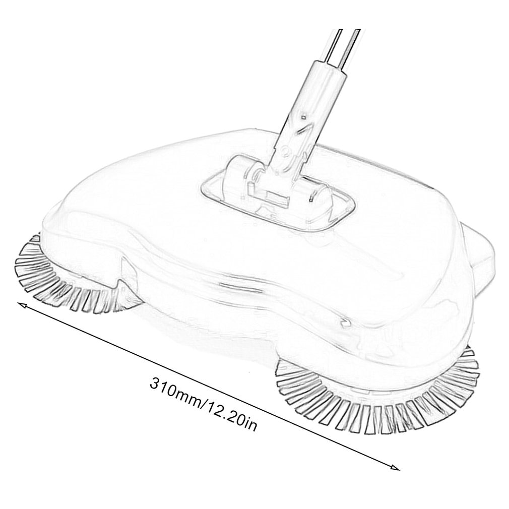 360 Graden Manual Rotary Vegen Mop Multifunctionele Mechanische Veegmachine Hand Push Schoonmaken Bezem Stofafscheider