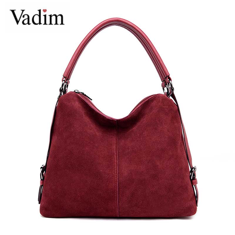 Vadim Suede Hobos Bag Women Casual Totes Ladies Top-handles Bag Messenger Female Shoulder Bags Crossbody Bolsa Feminina