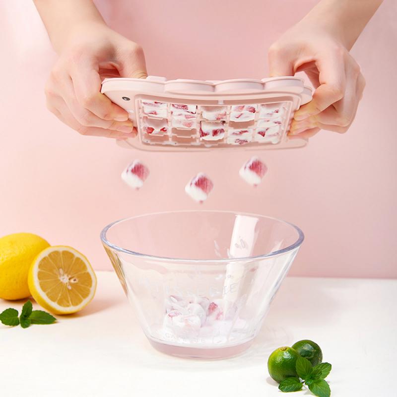 Cubitos de hielo caseros de estilo lindo para el hogar, pequeño congelador, nevera, cubito de hielo congelado, molde de cubitos de hielo de animales de dibujos animados, rejilla de hielo, herramientas de cocina