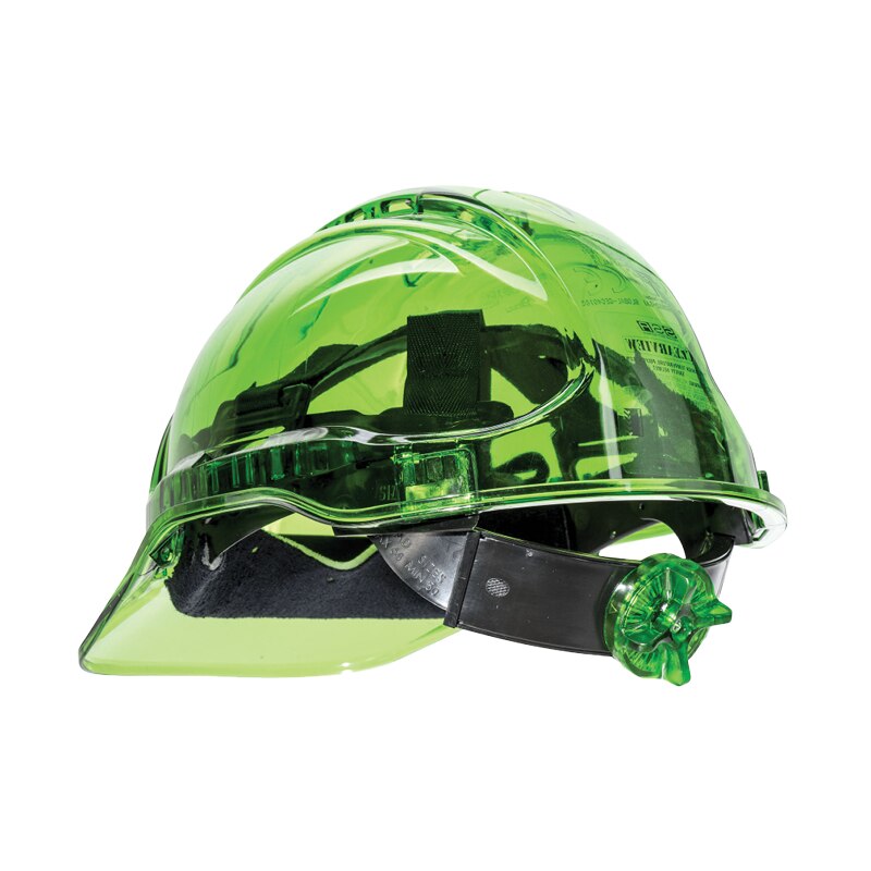 Casco de seguridad Portwest, gorro de trabajo con certificado CE, translúcido, Hi Vis, ajustable, para PC