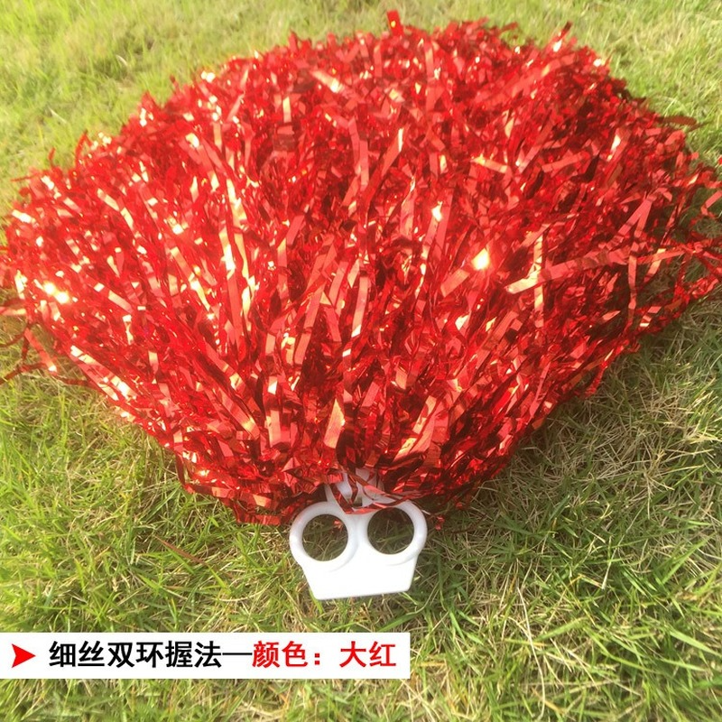 25-30CM Girl Pom Poms Sparkly Filament Hand Flower Cheerleader Holding Pompom Cheerleader Flower Ball Dance Game Cheer Props