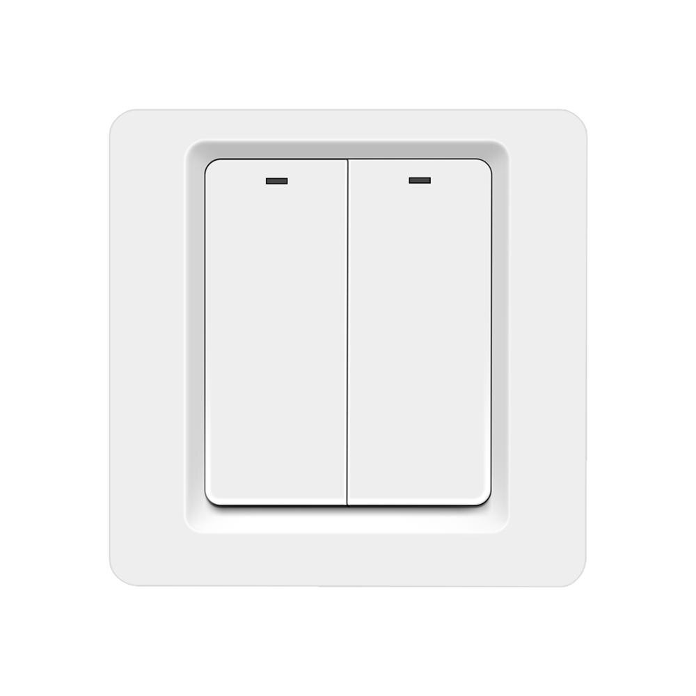 Homekit Wifi Schakelaar Smart Siri Voice Control Ac 110V-240V Draadloze Knop Schakelaars Gang Kamer Home Muur panel Schakelaar: 2 Gang