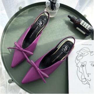 Riem Hakken Pomp Schoenen Vrouwen Schoenen Vrouw Hoge Hakken Puntige Mode Schoenen Zomer Comfortabele Schoenen L13: Lavendel / 35