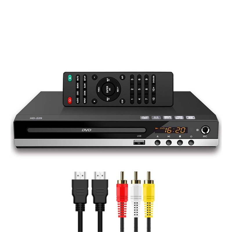 Dvd-spelare för tv med hdmi-kompatibel av-utgång, svcd-spelare för hemmabruk, regionsfri cd-rw-spelare för hemmastereo