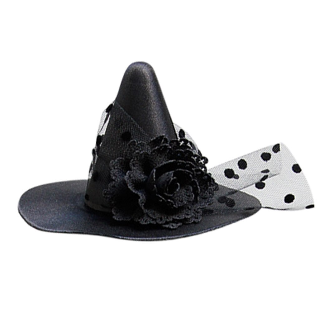 Hoeden Retro Gothic Unisex Custume Cosplay Zwarte Hoed Klein Licht-up Grappig Hoofdband Party Top Hoed #1: Black