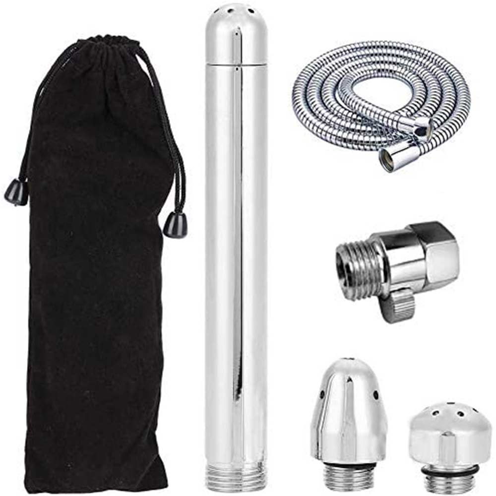 Bidet-einstellen, Dusche, Dusche, Einlauf-einstellen, 3 Köpfe, Dusche, Dusche, Reinigungssystem, Regler und Schlauch, Badezimmer-Zubehör: Weiß