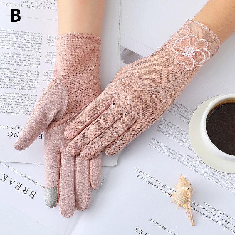 Mesh Breathable Gloves Outdoor UV-proof Riding Screen Show Party Household Summer Sun Protection Bike Cycling Mittens Guantes