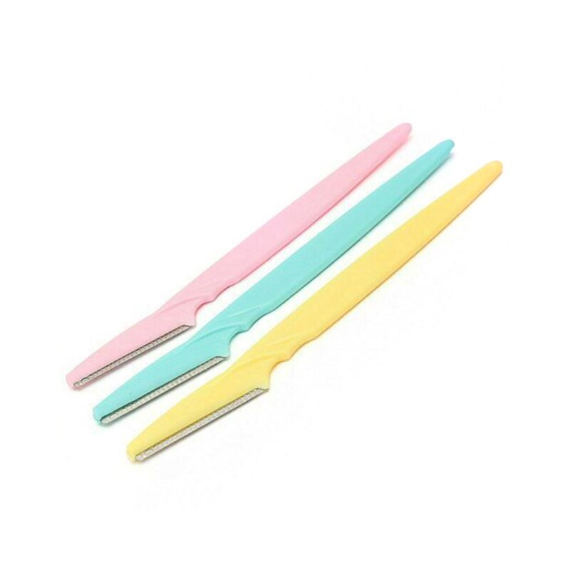 1 st kvinnor ansikts ansikte rakkniv ögonbrynstrimmers blad rakkniv kniv blad forma ögonbryn hårborttagningsverktyg smink skönhetsverktyg: 3 st
