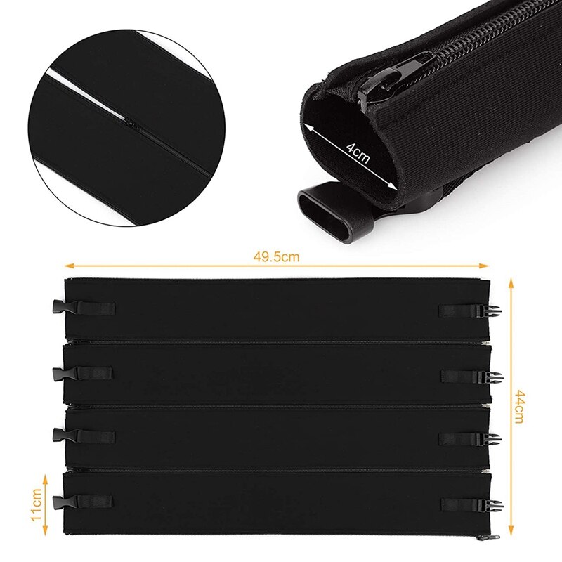 Cable Management Sleeves Cable Tidy Sleeve Zip And Buckle 20 Inch PC Cable Management Organizers Kit With Cable Straps