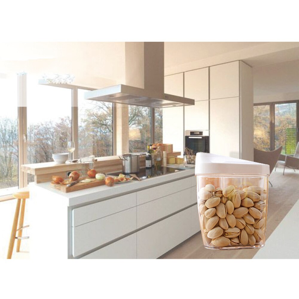 5Pcs Food Storage Box Clear Container Set with Pour Lids Kitchen Food Sealed Snacks Dried Fruit Grains Tank Storage Cereal Box