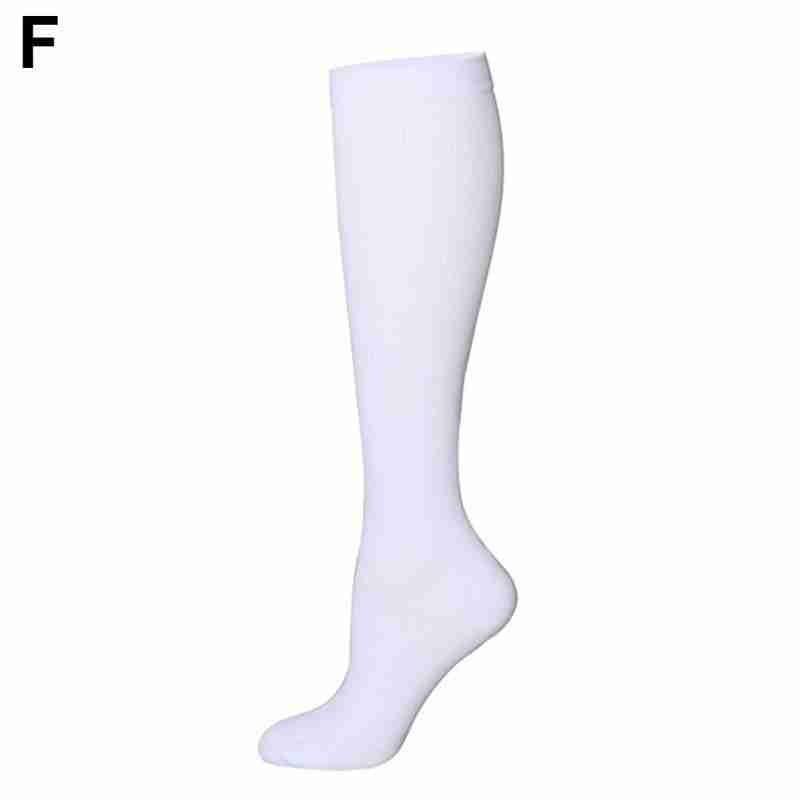 Chaussettes à Compression pour soulager les varices, bas de Compression pour les genoux, unisexe, couleur, cuisses hautes, chaussettes longues en Nylon,: F / S