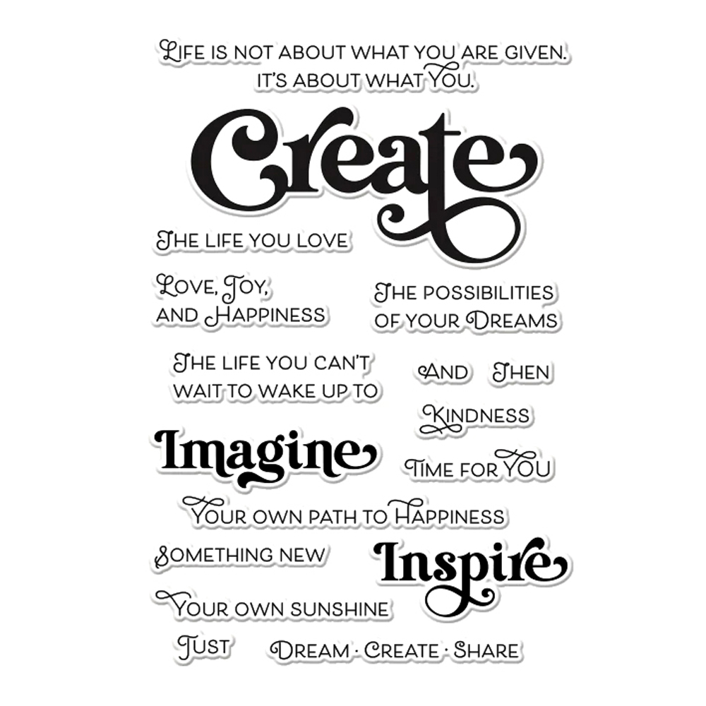 Metallskärverktyg/transparent stämpel skapa föreställ dig inspirera vänlighet gör-det-själv-pyssel kort albumtillverkning scrapbooking stencil: Vit