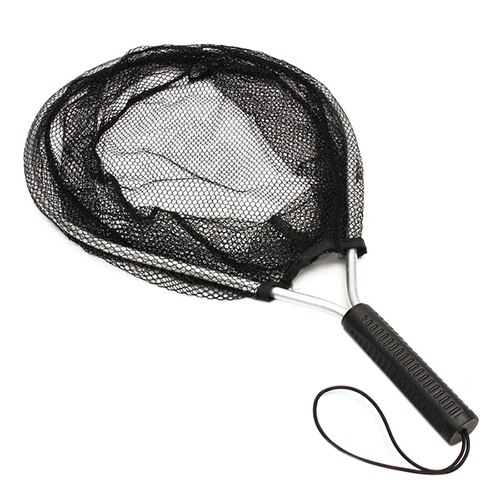 BMDT-Aluminium Landing Nets Fly Fishing Fish Saver Nylon Knotless Mesh Trout Hand Net