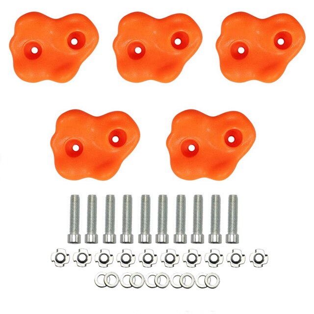 5Pcs Kleurrijke Kinderen En Volwassen Rock Muur Houdt Klimmen Rock Muur Grips Voor Indoor En Outdoor Speeltuin Spelen Set: set 6
