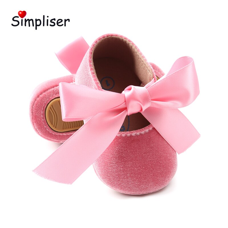 0-18 Motten Prinses Baby Meisjes Party Dress Schoenen Grote Boog Zachte Zool Anti-Slip Lederen Schoenen Baby peuter Schoenen Eerste Wandelaars