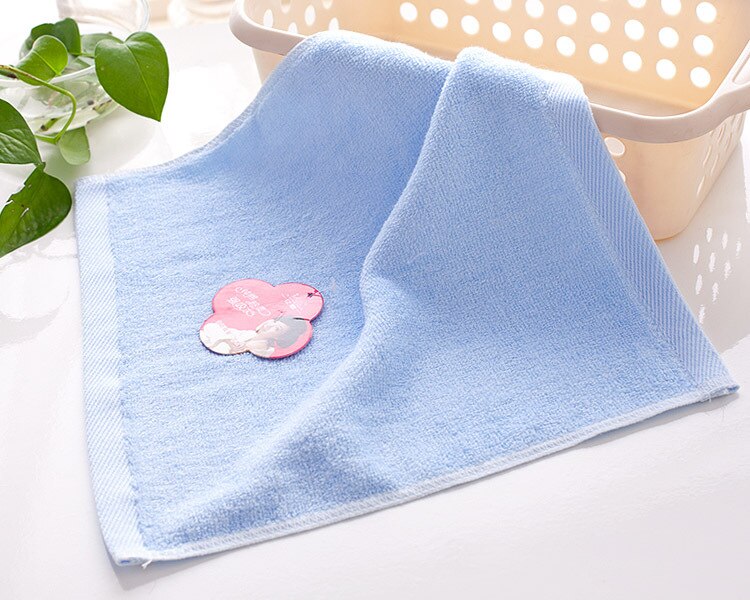30*30Cm Bamboe Cellulose Kleur Vierkante Handdoek Reclame Water Absorberende Kinderen Gezicht Handdoek: blue