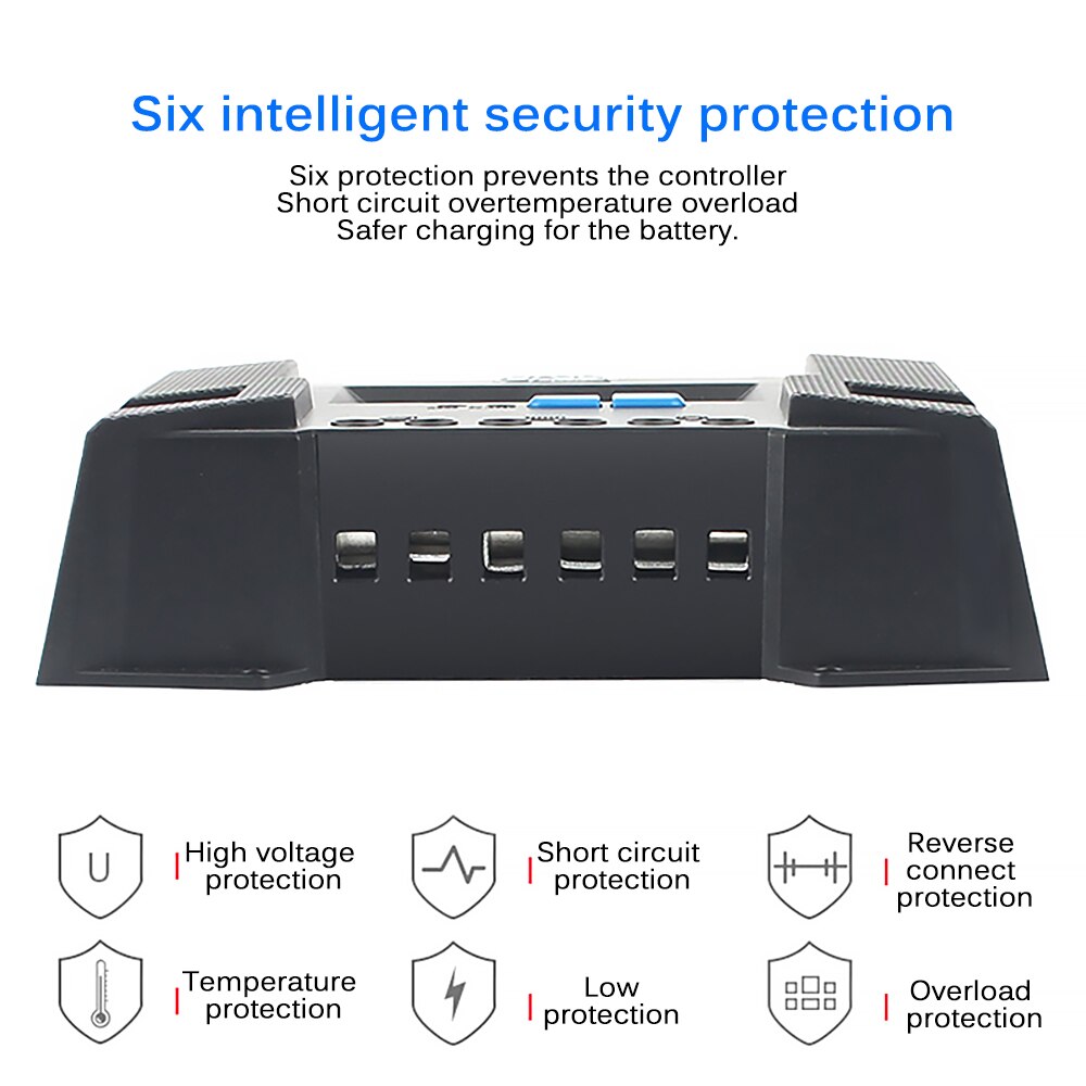 50A 12V 24V 36V 48V Automatic 100V PV Input Regulator 30A Solar Controller 12V/24V Photovoltaic System Solar Charge Controller