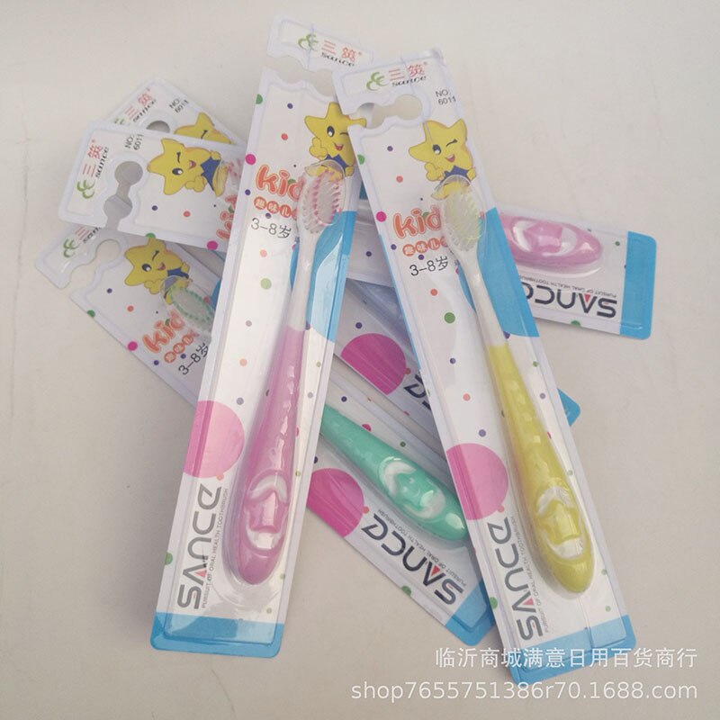 WEIXINBUY bébé formation dessin animé doux brosse à dents enfants dentaire soins buccaux brosse outil brosses à dents couleur aléatoire