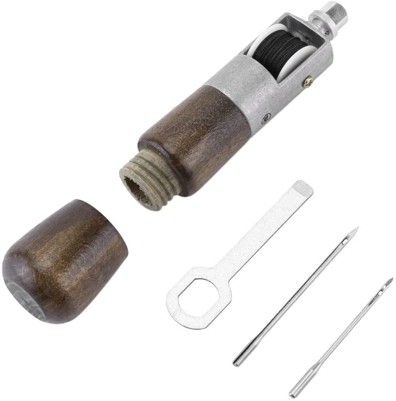 1 Set Leathercraft Lock Stich Nähen Ahle Gewinde Kit Nadeln Nähte Leder Stoff DIY Handwerk Reparatur Werkzeug Haushalt Liefert