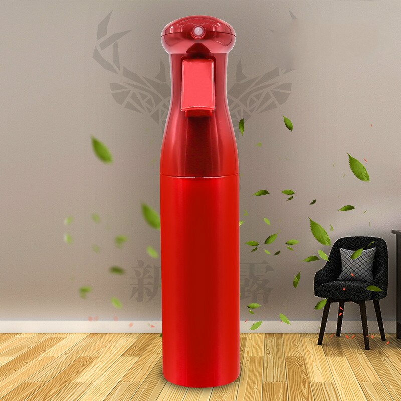 Espray de peluquería de pelo Pulverizador de alta presión botella continuo Spray regadera pelo estilista Director automática Pneumati: Red-280ml