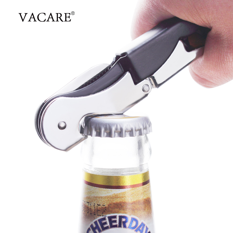 Rvs Flesopener Roestvrij Staal Wijn Opener Professionele Wijn Mes Alle-In-Een Corkscrew Bier Cap Opener