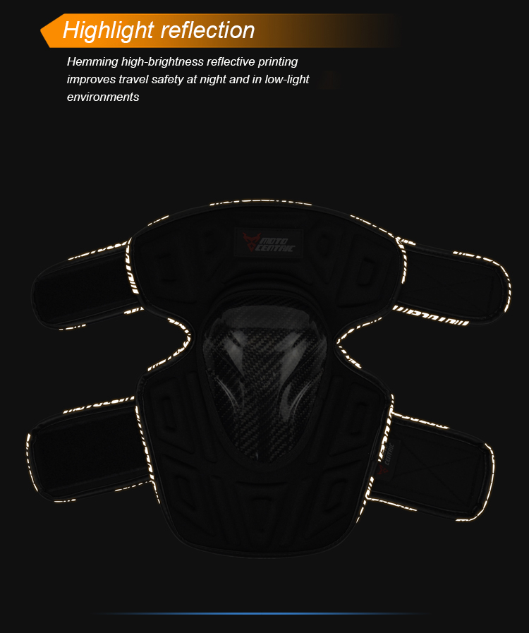 Ginocchiere per gomiti per moto Protezioni riflettenti per equitazione da motocross Equipaggiamento protettivo per ciclismo antigoccia in fibra di carbonio Sport all'aria aperta