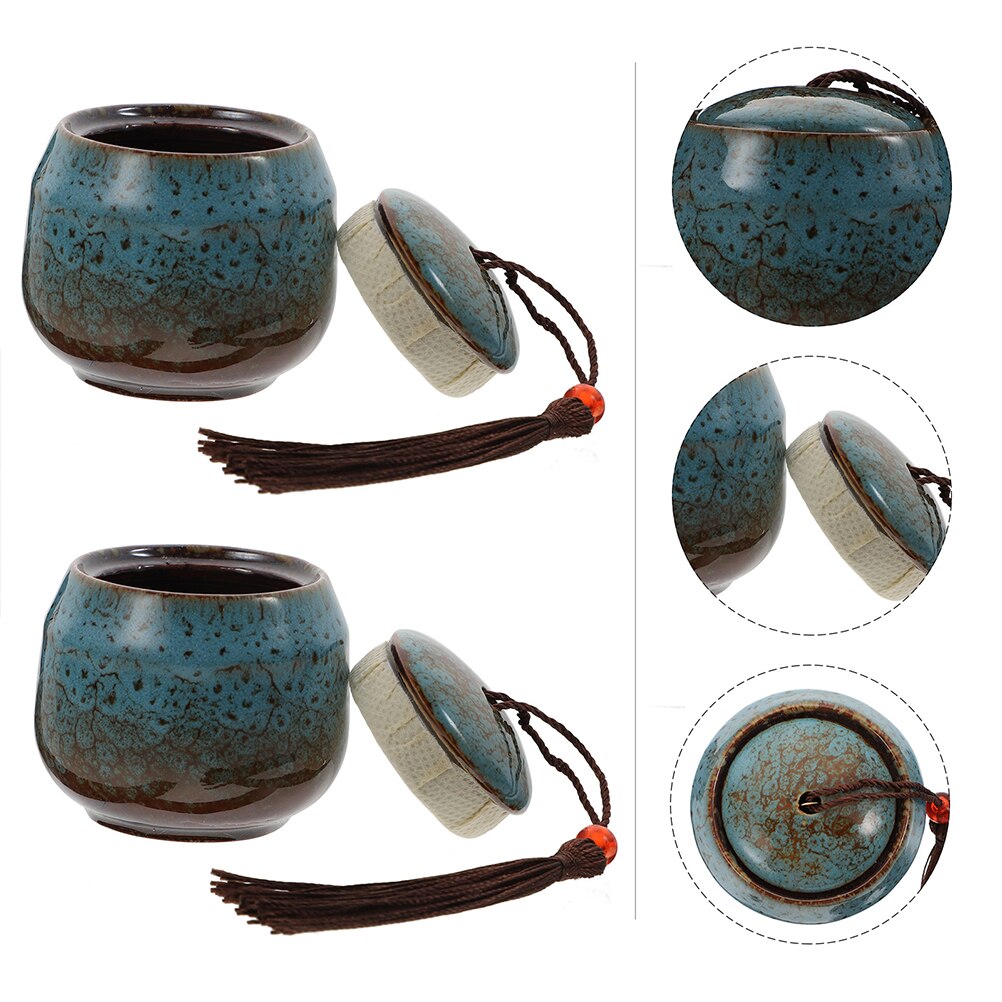 2 Pcs DIY Candle Making Jars Ceramic Candle Container Sealed Candle Storage Jars