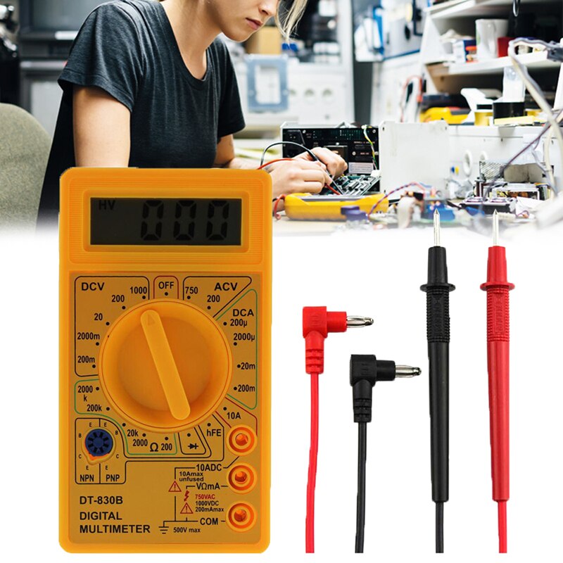 Digital Multimeter Measures Voltage Tester with Large Screen LCD Display Circuit Precise Measurement Tool Multimeter Instruments: Style 6