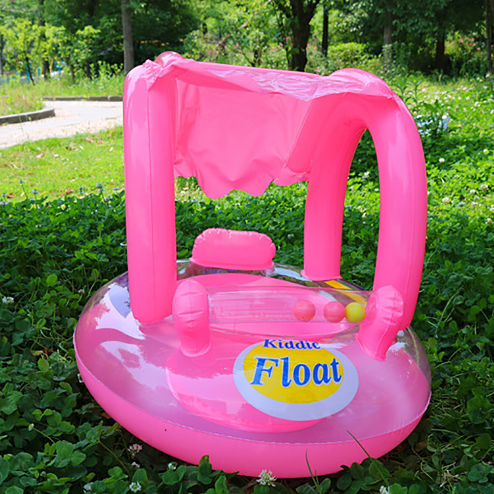 Opblaasbare Zonnescherm Baby Kids Water Drijvende Seat Boot Zwemmen Ring Zwembad Speelgoed Water Sport